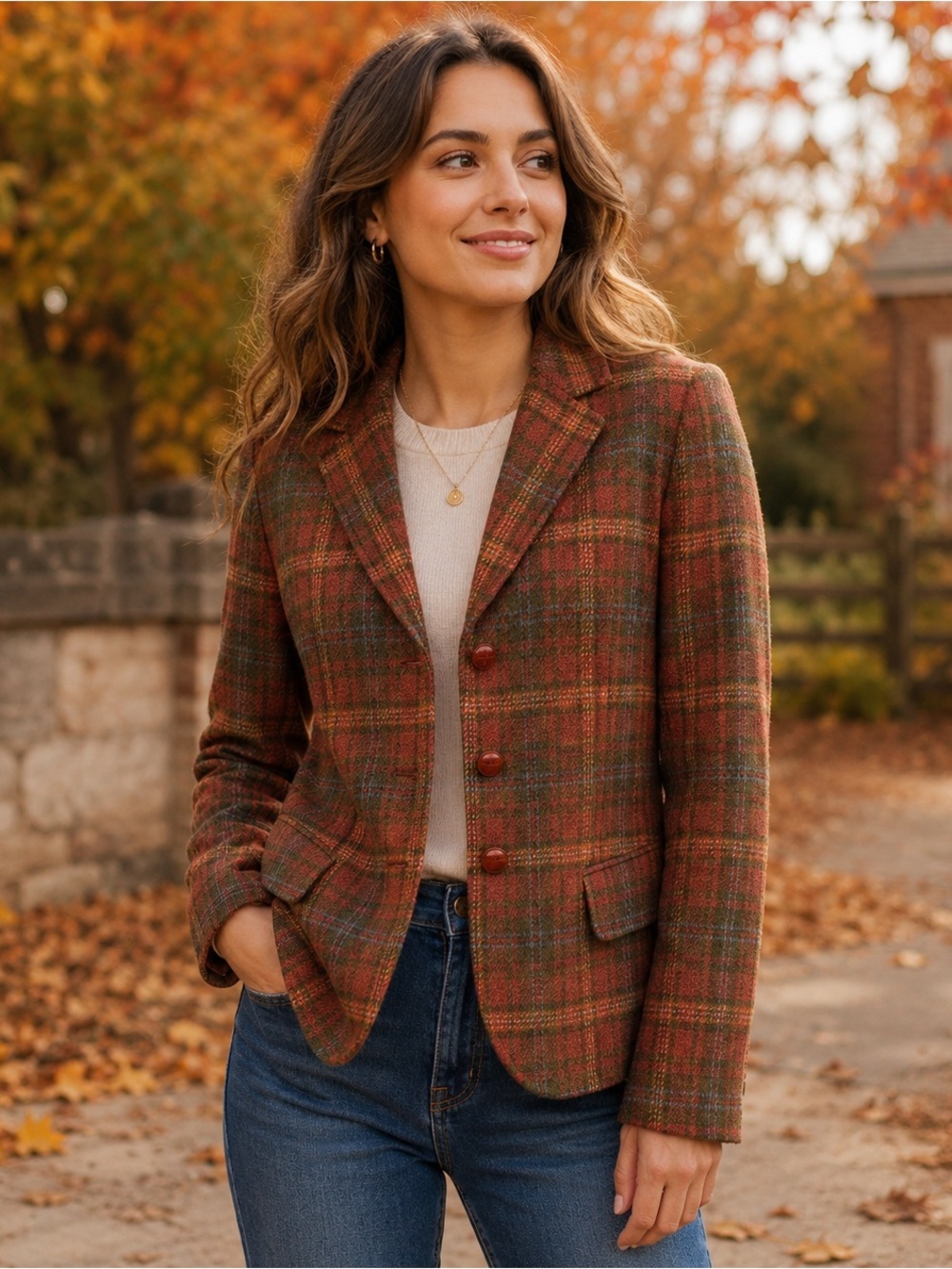 Orvis Vintage Plaid Wool-Blend Blazer